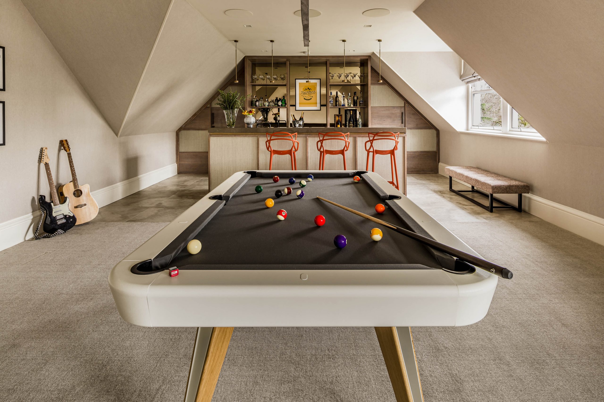 Games room and pool table